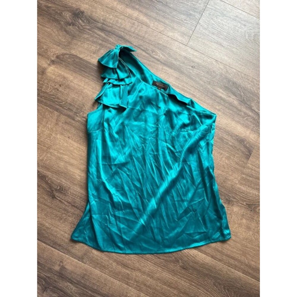 Women’s The Limited One Shoulder Ruffle Satin Blouse Size S